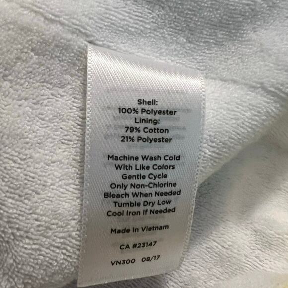 Talbots Vest in Blue w/Terry Cloth Lining Zipper and Hook and Eye Close Size MP - Picture 7 of 8